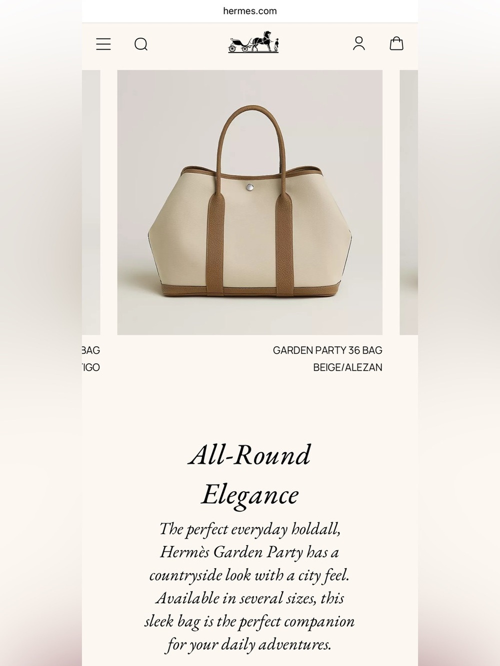 Hermès Garden Party 36 (MM) in Classic Hermes Orange Canvas & Leather - Picture 3 of 15